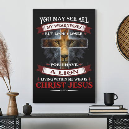 Bible Verse Canvas - I Have A Lion Who Is Christ Jesus Canvas - Scripture Canvas Wall Art - Ciaocustom