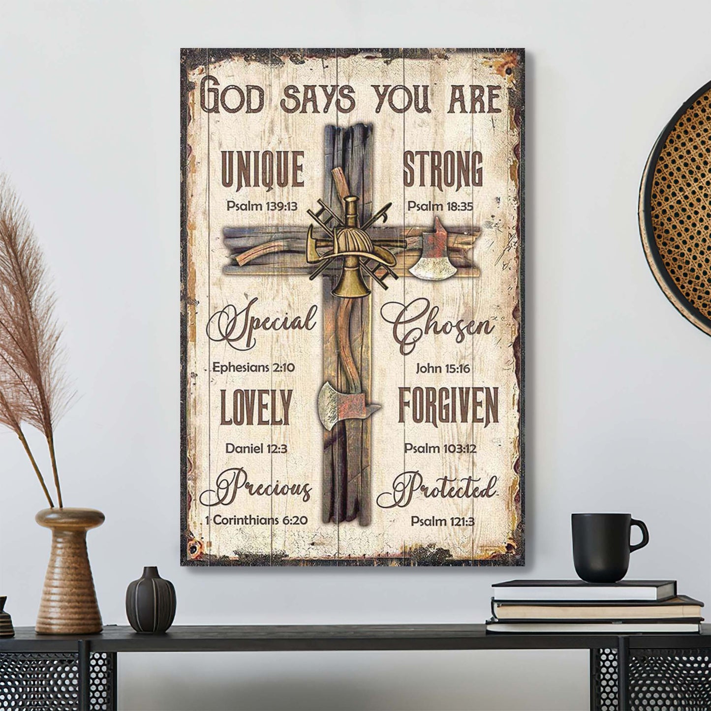 Great Cross - God Says You Are Canvas Wall Art - Bible Verse Canvas - Scripture Canvas Wall Art - Ciaocustom