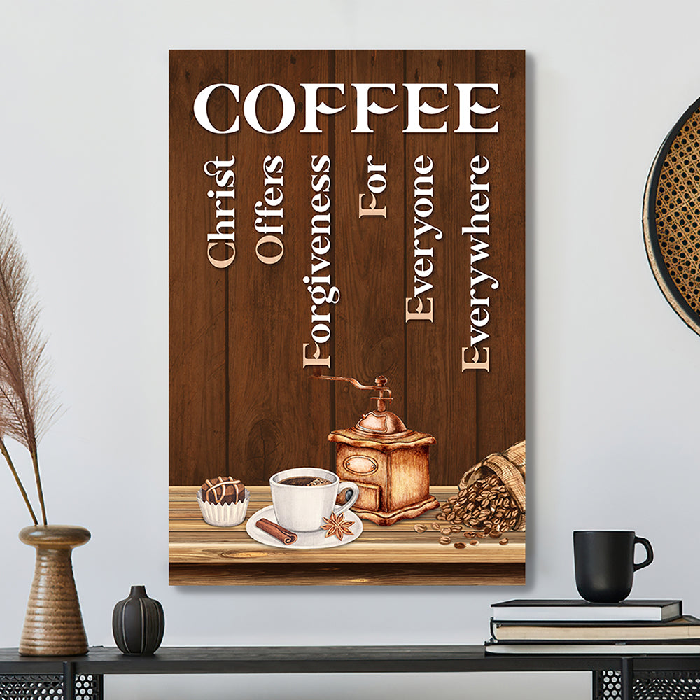 Christian Canvas Wall Art - Scripture Canvas - Coffee - Ciaocustom