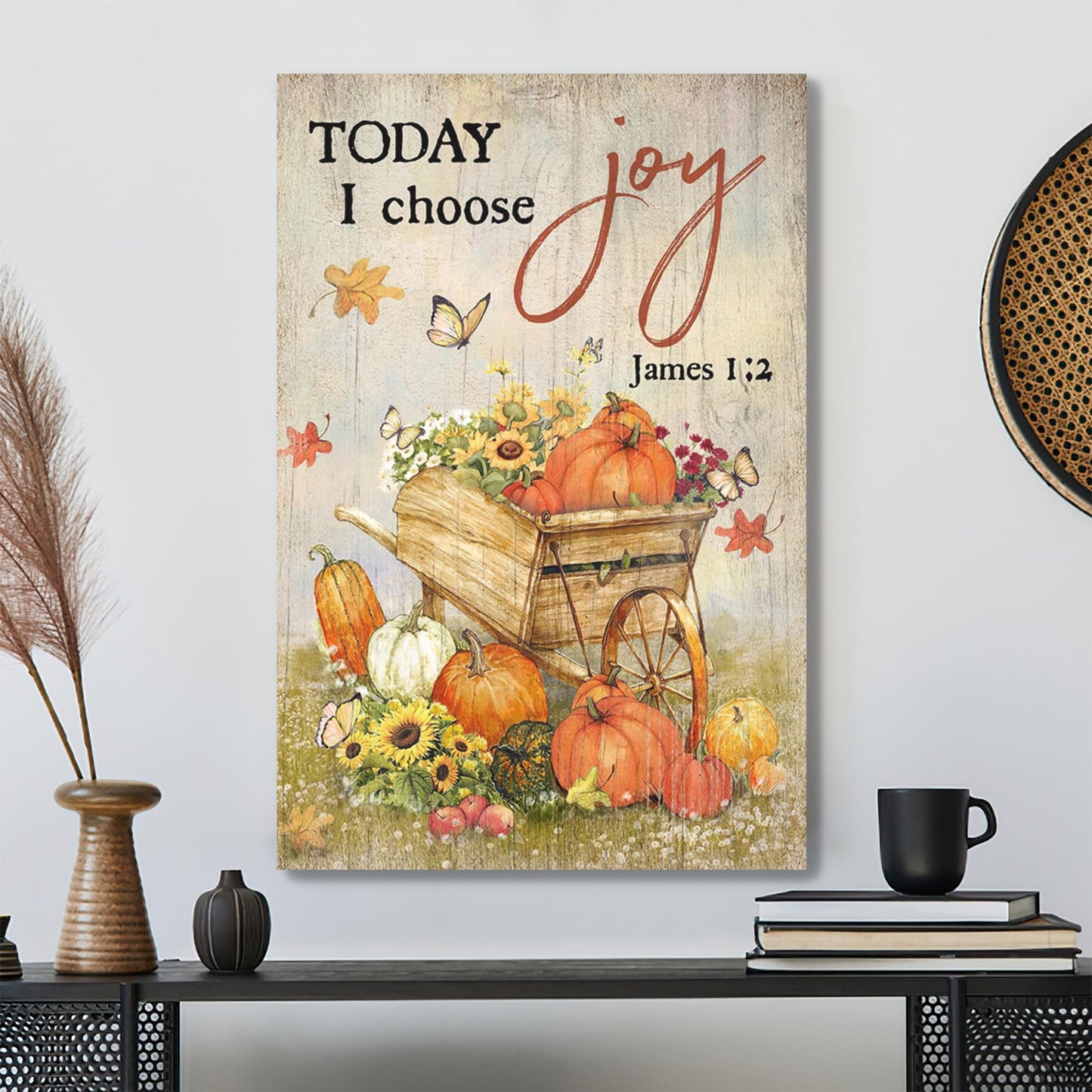 Garden Canvas - Today I Choose Joy Canvas Wall Art - Bible Verse Canvas - Scripture Canvas Wall Art - Ciaocustom