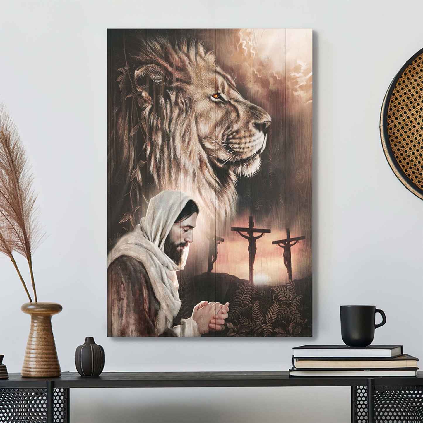 Christian Canvas Wall Art - Jesus Canvas - The Lion Of Judah 2 Canvas - Bible Verse Canvas - Ciaocustom