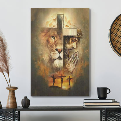 Bible Verse Canvas - Jesus The Lion Of Judah Canvas Wall Art - Scripture Canvas Wall Art - Ciaocustom