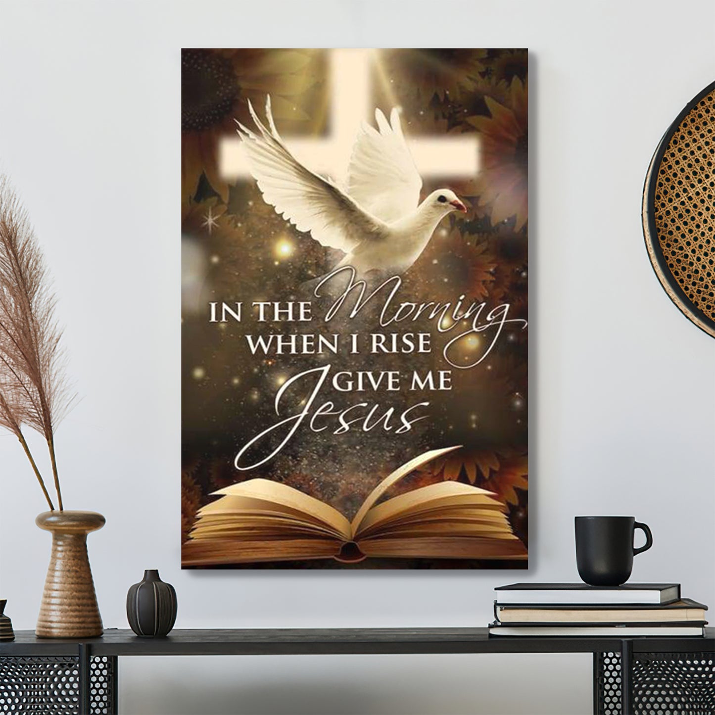 Bible Verse Canvas - In The Morning When I Rise Give Me Jesus Canvas Wall Art - Scripture Canvas Wall Art - Ciaocustom