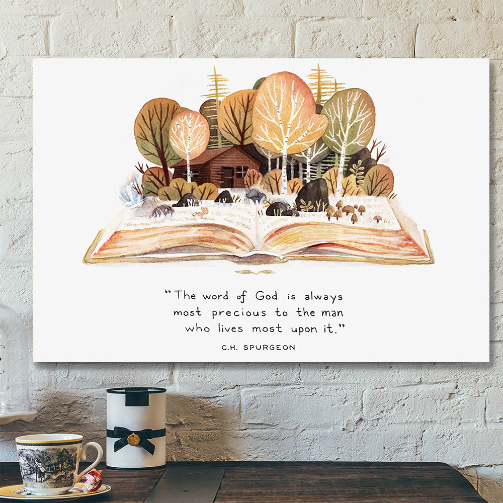 The Word Is Aways Most Precious To The Man - Christian Canvas Prints - Faith Canvas - Bible Verse Canvas - Ciaocustom