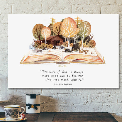 The Word Is Aways Most Precious To The Man - Christian Canvas Prints - Faith Canvas - Bible Verse Canvas - Ciaocustom