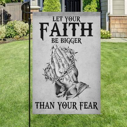 Let Your Faith Be Bigger Flag - Christian's Flag - Garden Decor - Garden Flag Stand - Christian Gift - Ciaocustom