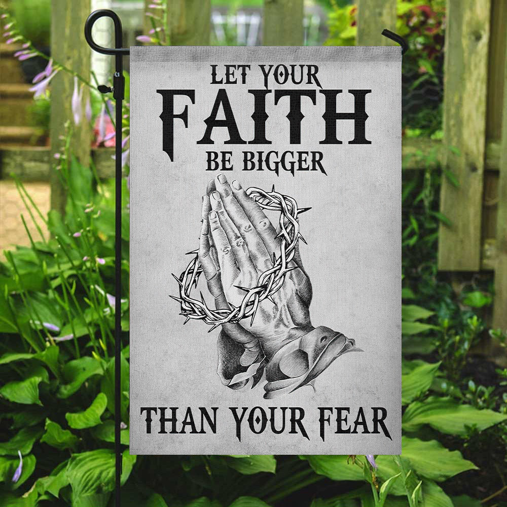 Let Your Faith Be Bigger Flag - Christian's Flag - Garden Decor - Garden Flag Stand - Christian Gift - Ciaocustom