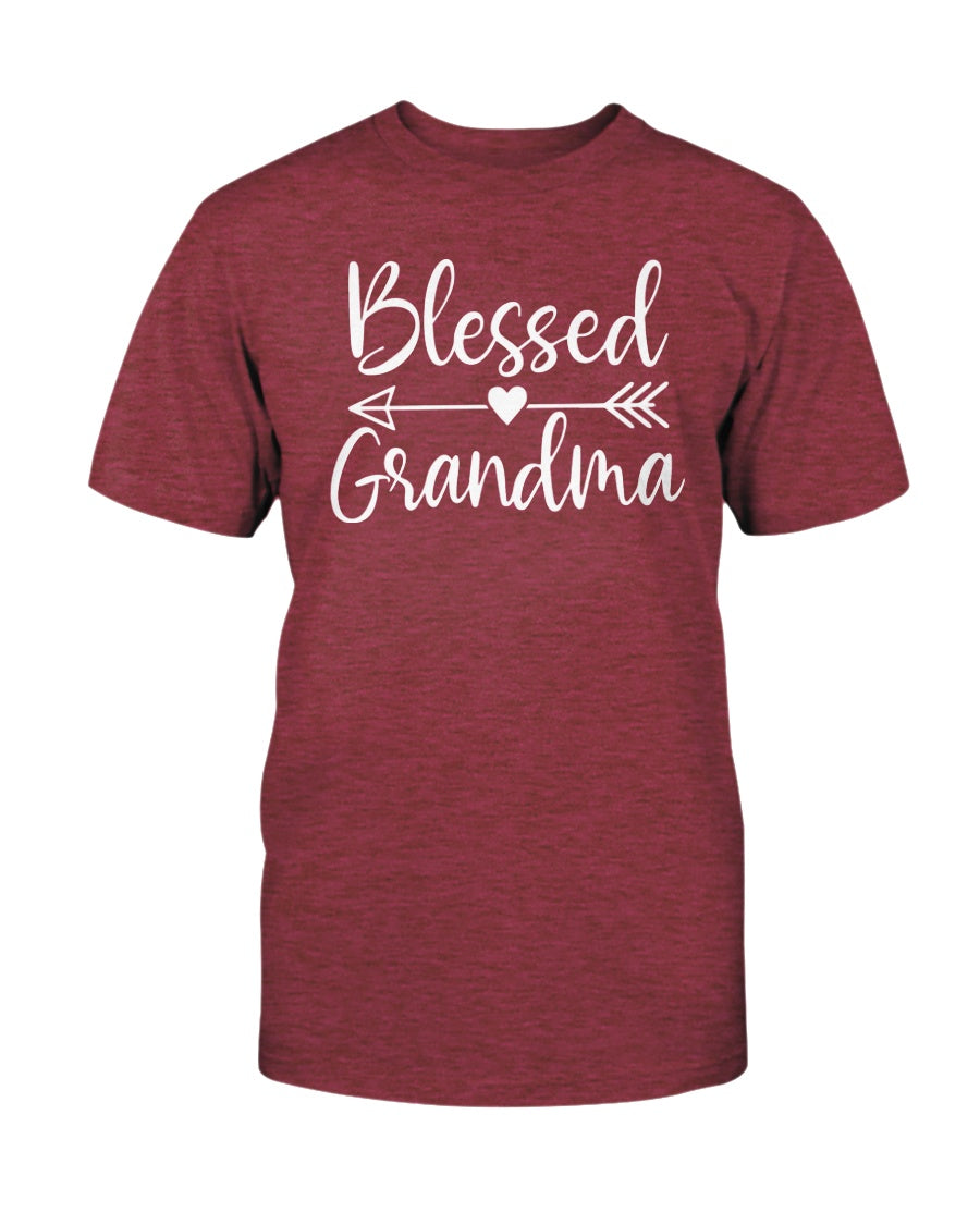 Blessed Grandma Solid Arrow Tee Shirts For Women - Christian Shirts for Women - Religious Tee Shirts