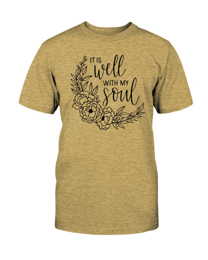 It Is Well With My Soul Wreath Tee Shirts For Women - Christian Shirts for Women - Religious Tee Shirts