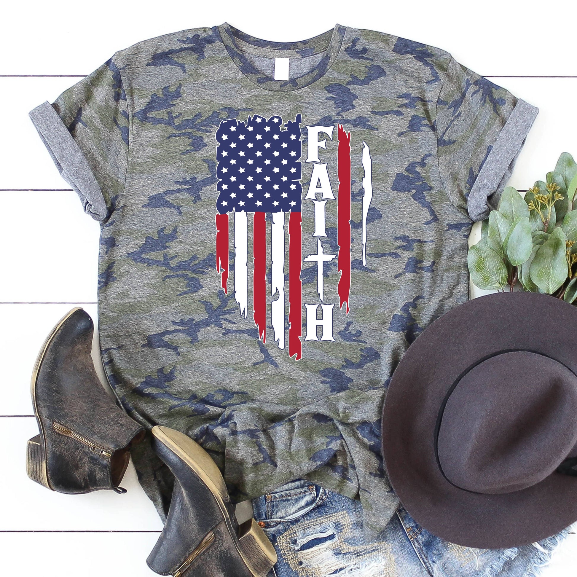 American Faith T Shirts For Women - Women's Christian T Shirts - Women's Religious Shirts