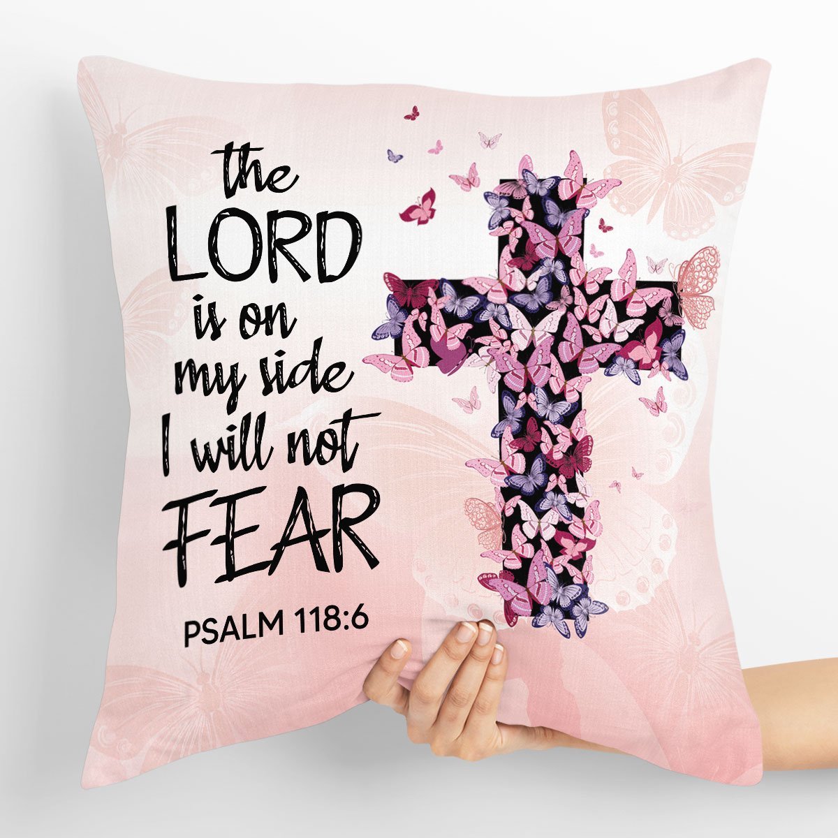The Lord Is On My Side - Beautiful Flower Throw Pillow HO5 - 3