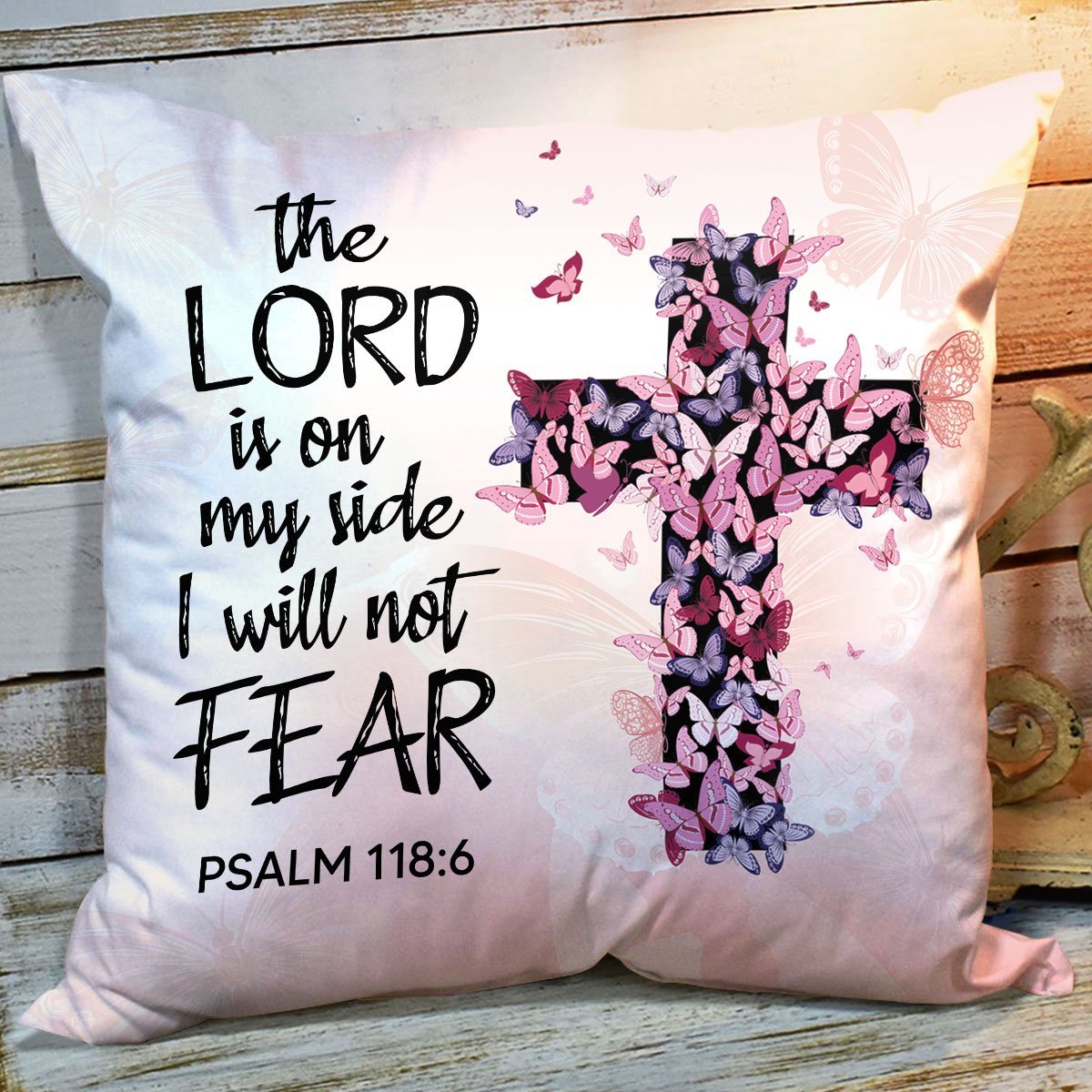 The Lord Is On My Side - Beautiful Flower Throw Pillow HO5 - 2