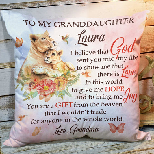 You Are A Gift From The Heaven - Cute Personalized Throw Pillow For Granddaughter HIM184 - 2