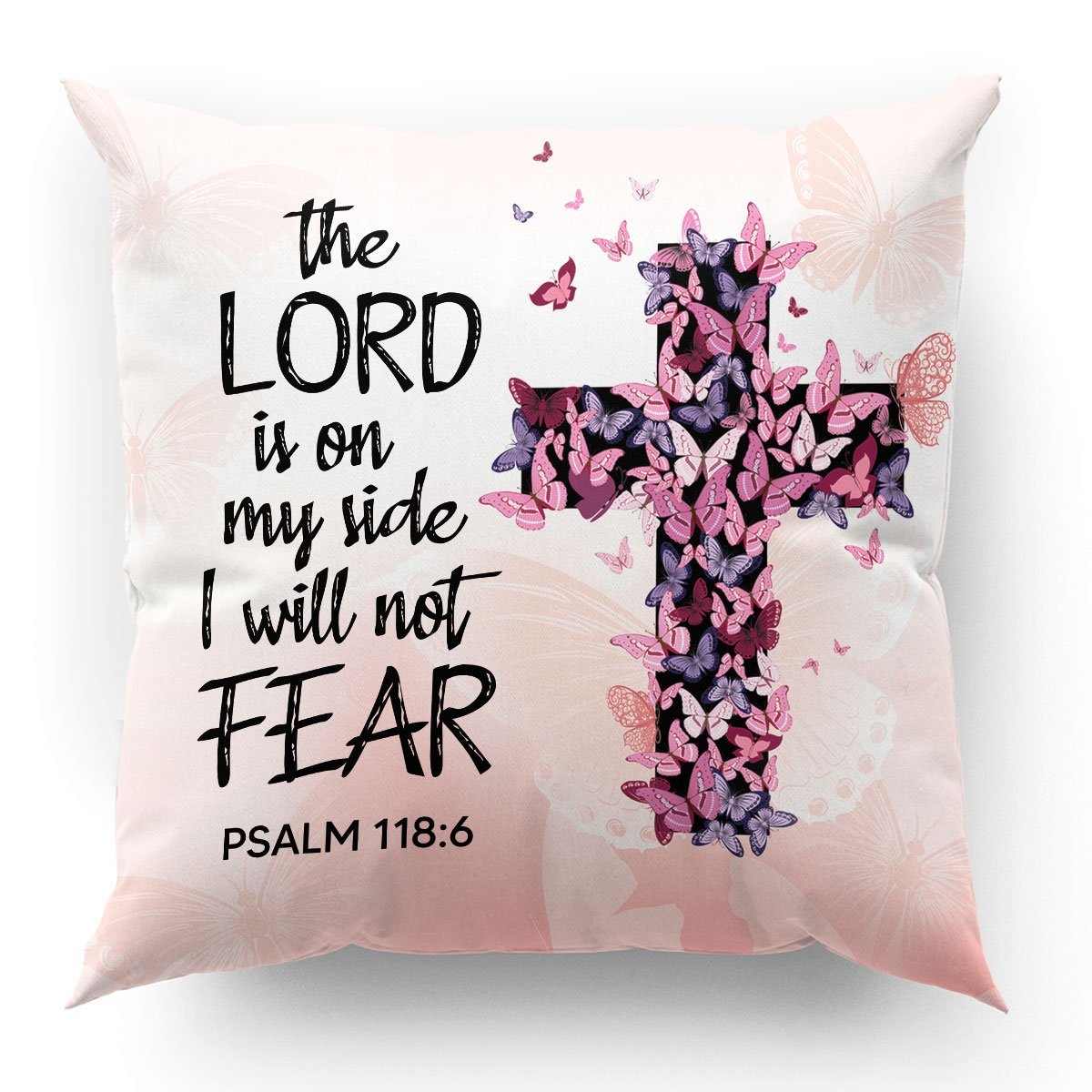 The Lord Is On My Side - Beautiful Flower Throw Pillow HO5 - 4