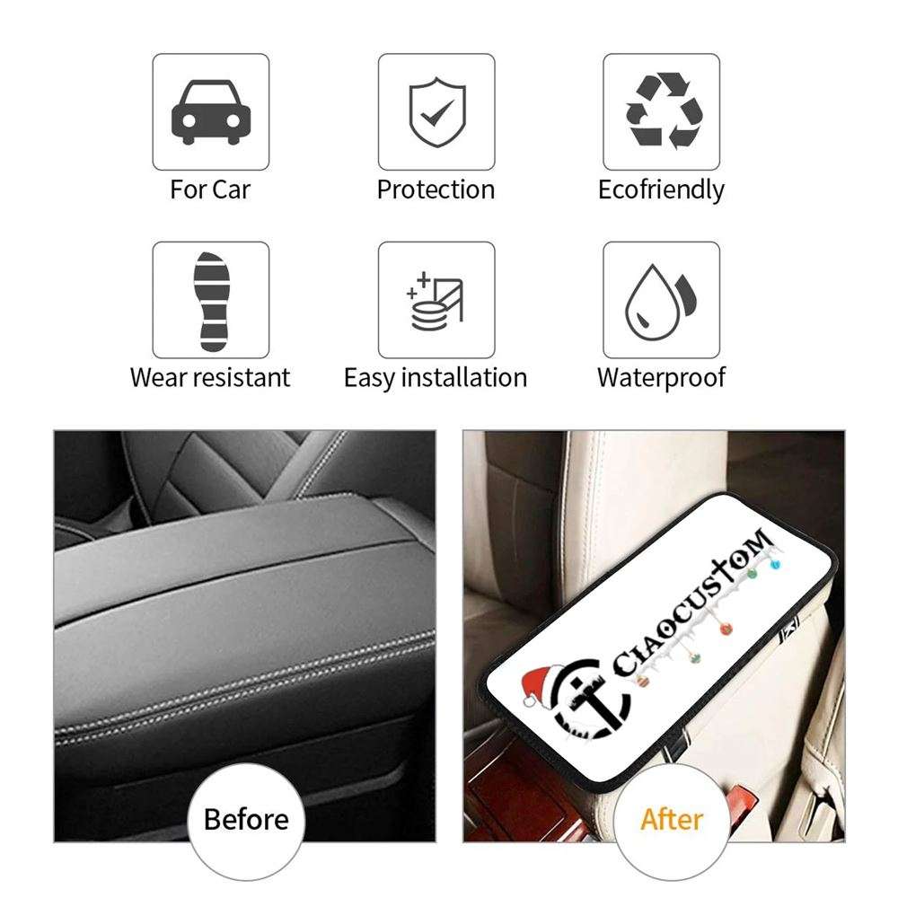 Phil 46 Do Not Be Anxious About Anything Seat Box Cover, Christian Car Center Console Cover, Religious Car Interior Accessories
