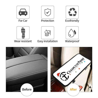 Sunflower Butterfly Today I Choose Joy Seat Box Cover, Inspirational Car Center Console Cover, Christian Car Interior Accessories